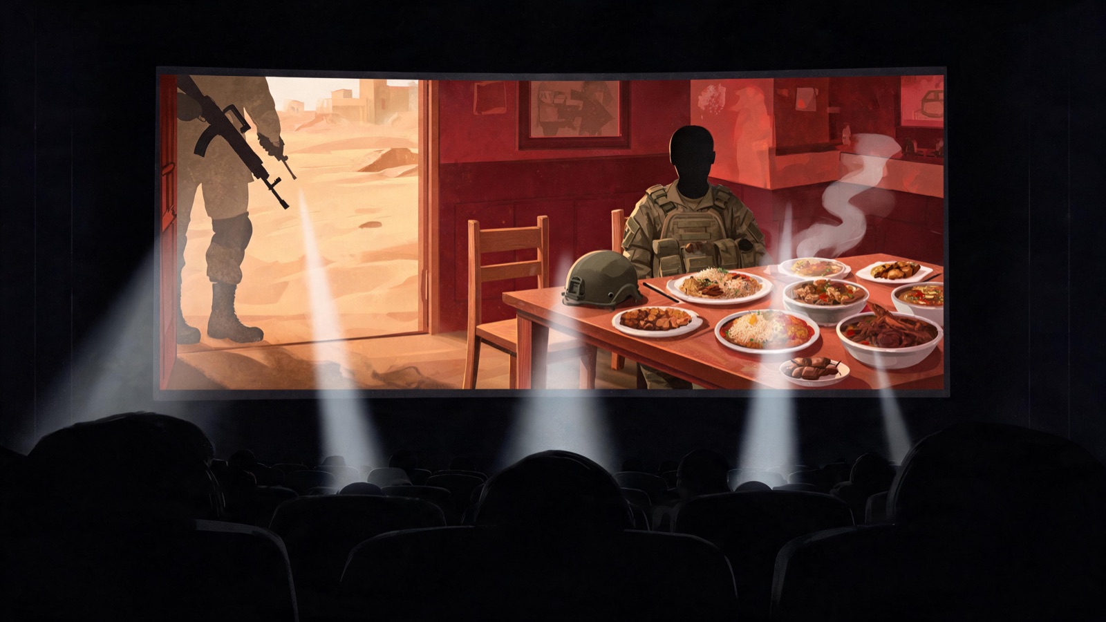 Some see the gun, some see the meal; the camera decides who is seen