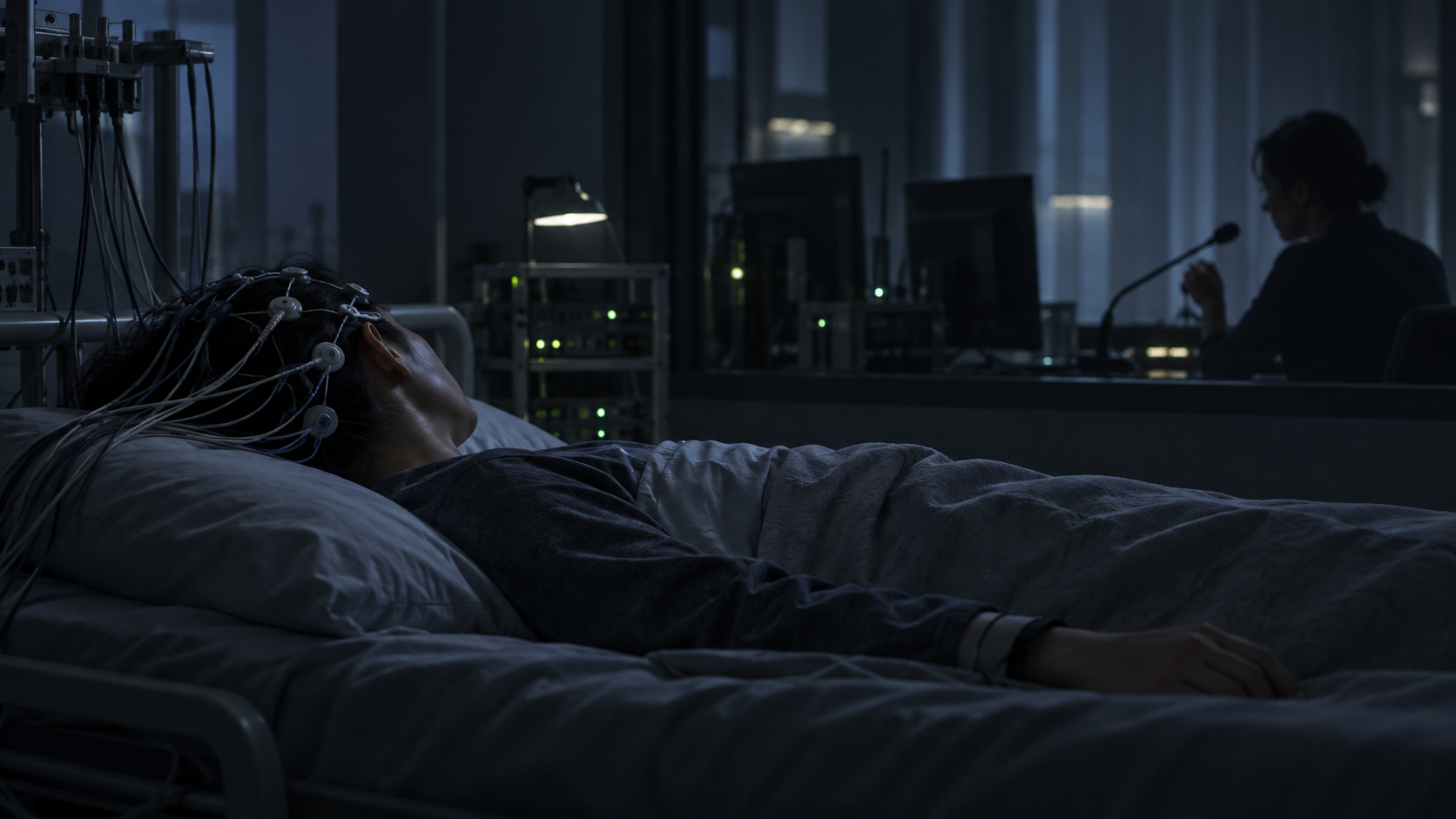 A quiet visual study of signals passing between sleep and wakefulness